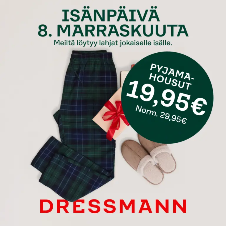 Isänpäivä 8.11. Dressmann