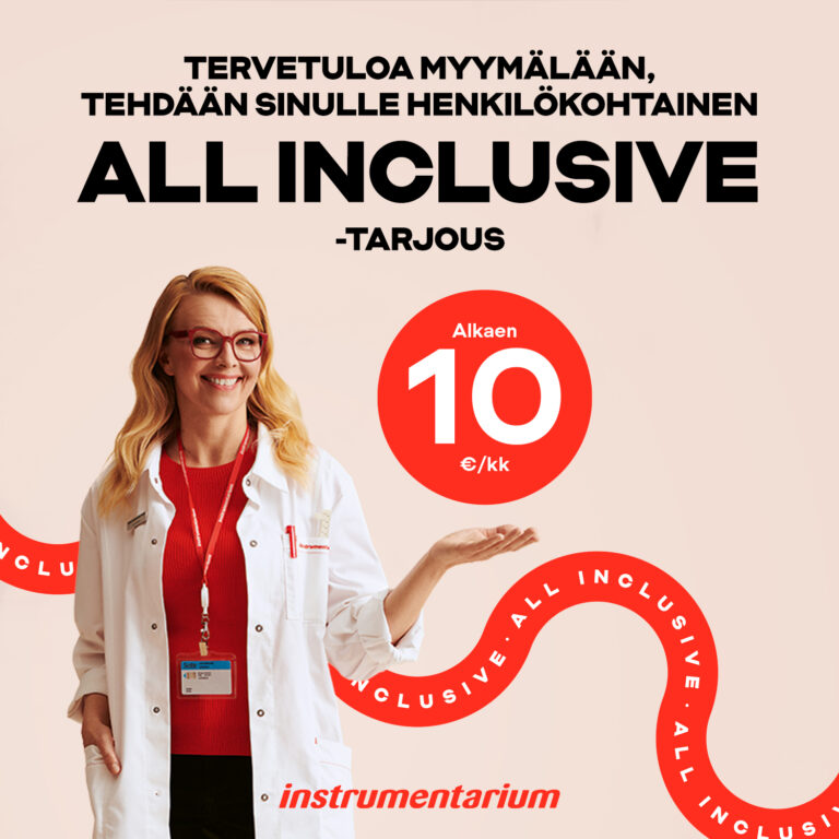 Tehdään sinulle henkilökohtainen Allinclusive-tarjous Instrumentarium