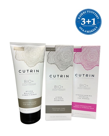 Erä BIO+-tuotteita -40 % (Norm. 15,95-17,95 €) Kampaamo – myymälä Clips