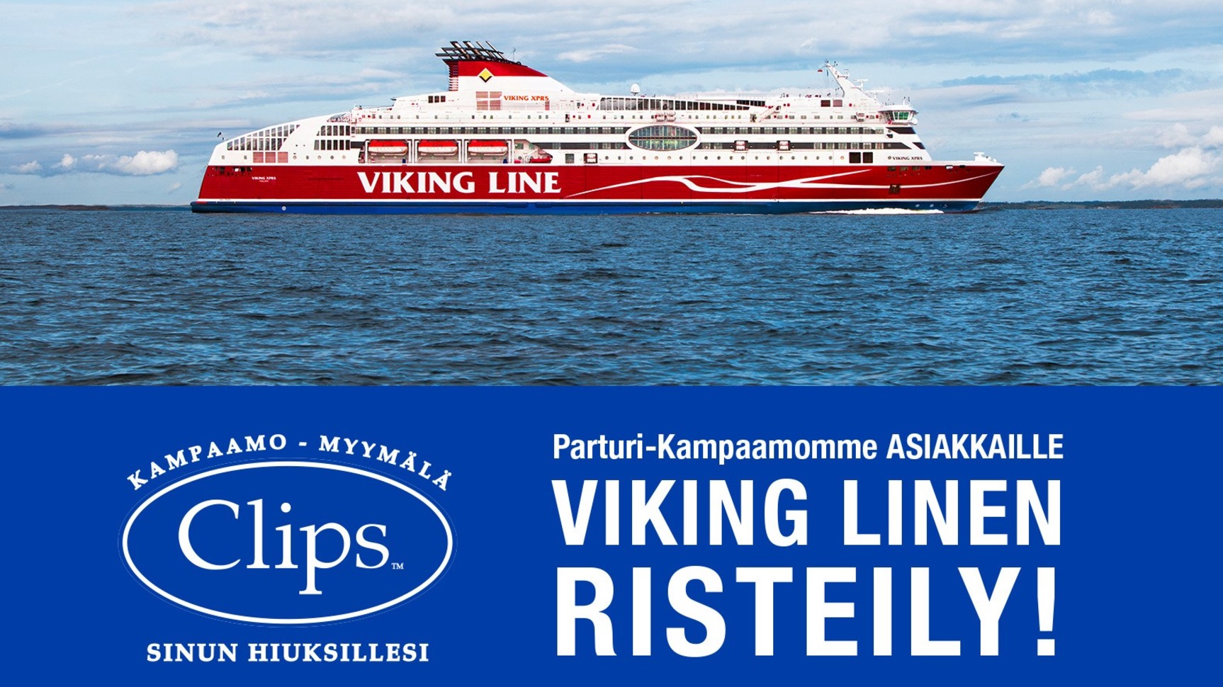 Risteilylle Clipsistä! Kampaamo – myymälä Clips