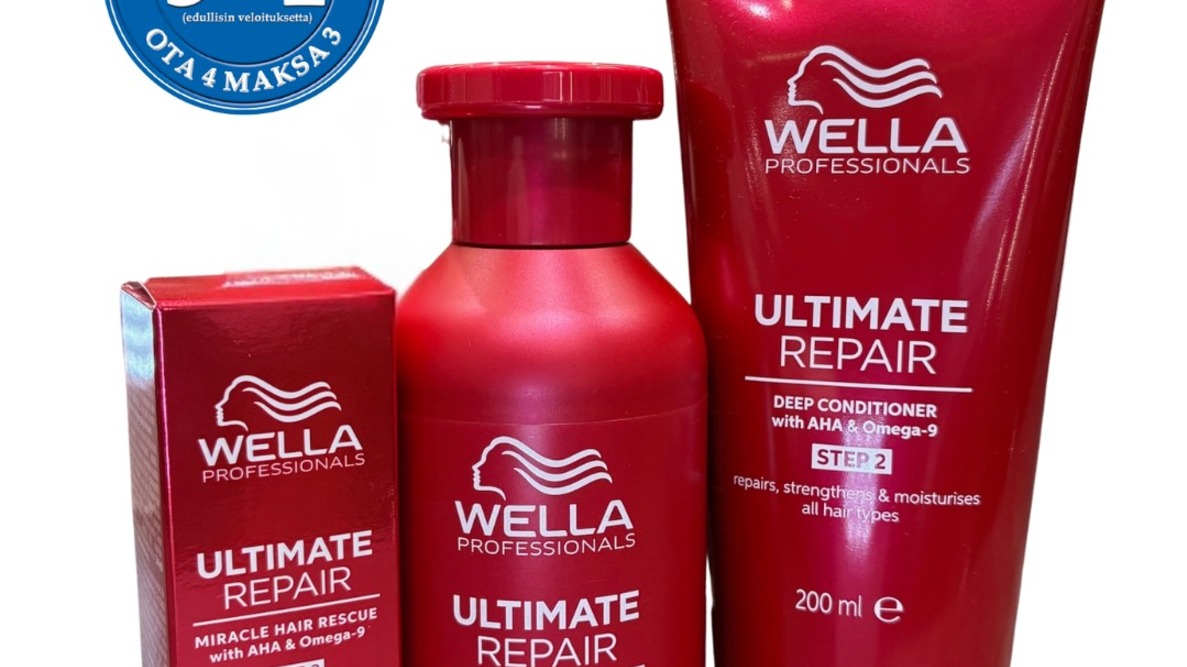 Erä Wella Ultimate -tuotteita -30 % (Norm. 26,95-49,95 €) Kampaamo – myymälä Clips