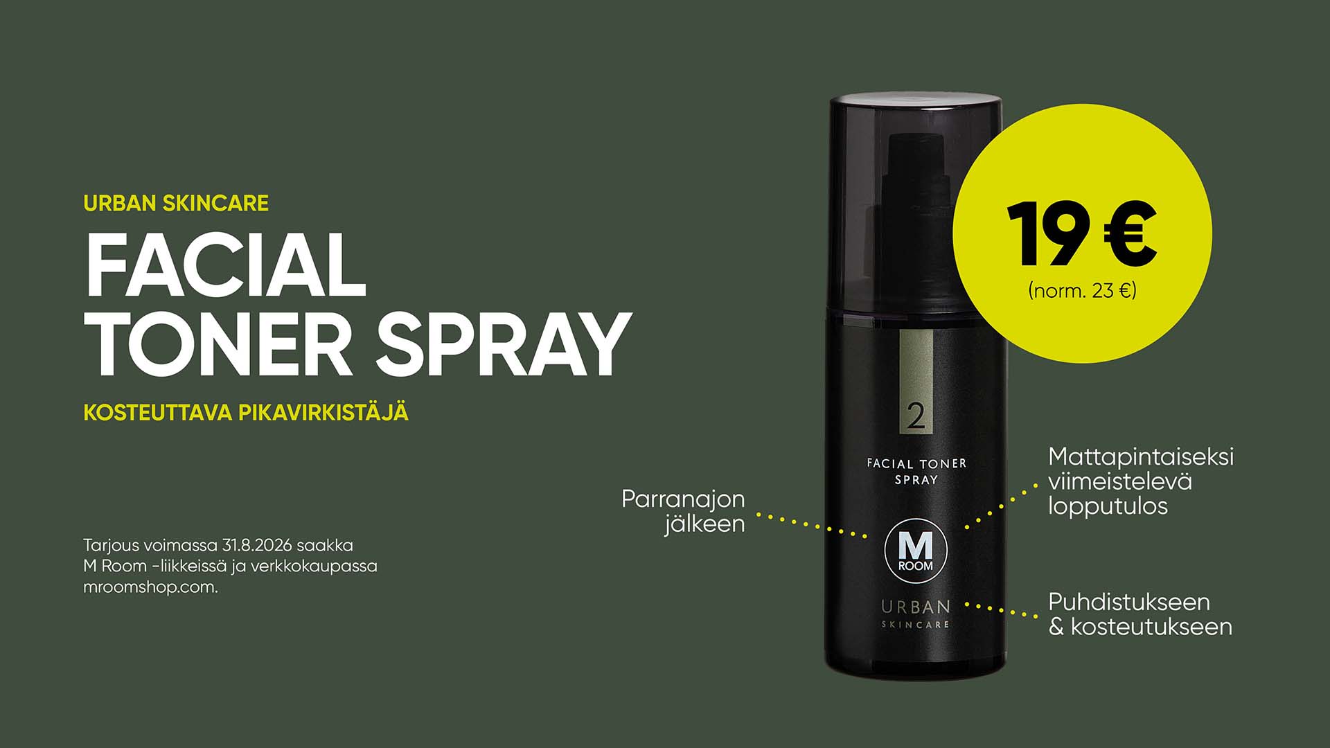Facial toner spray MRoom