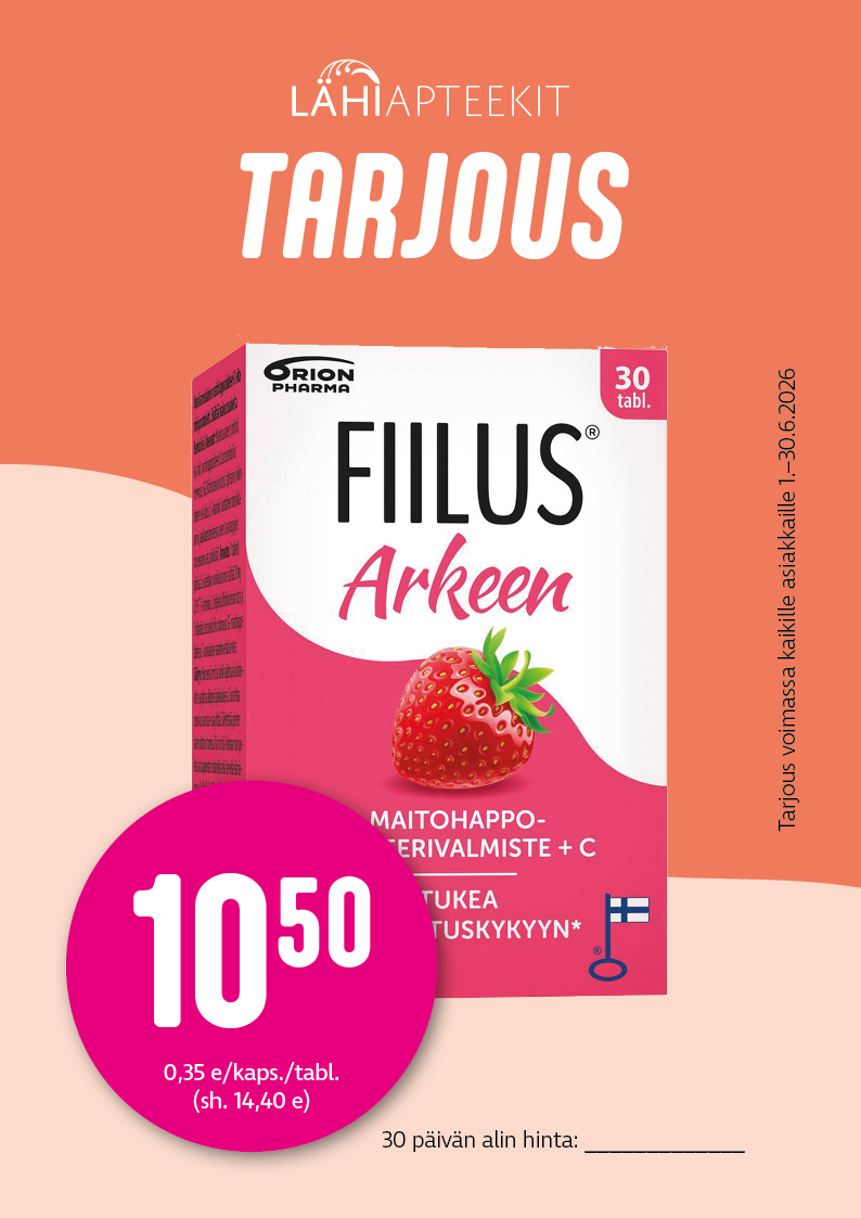 Kesäkuun tarjous Myyrmannin Apteekki