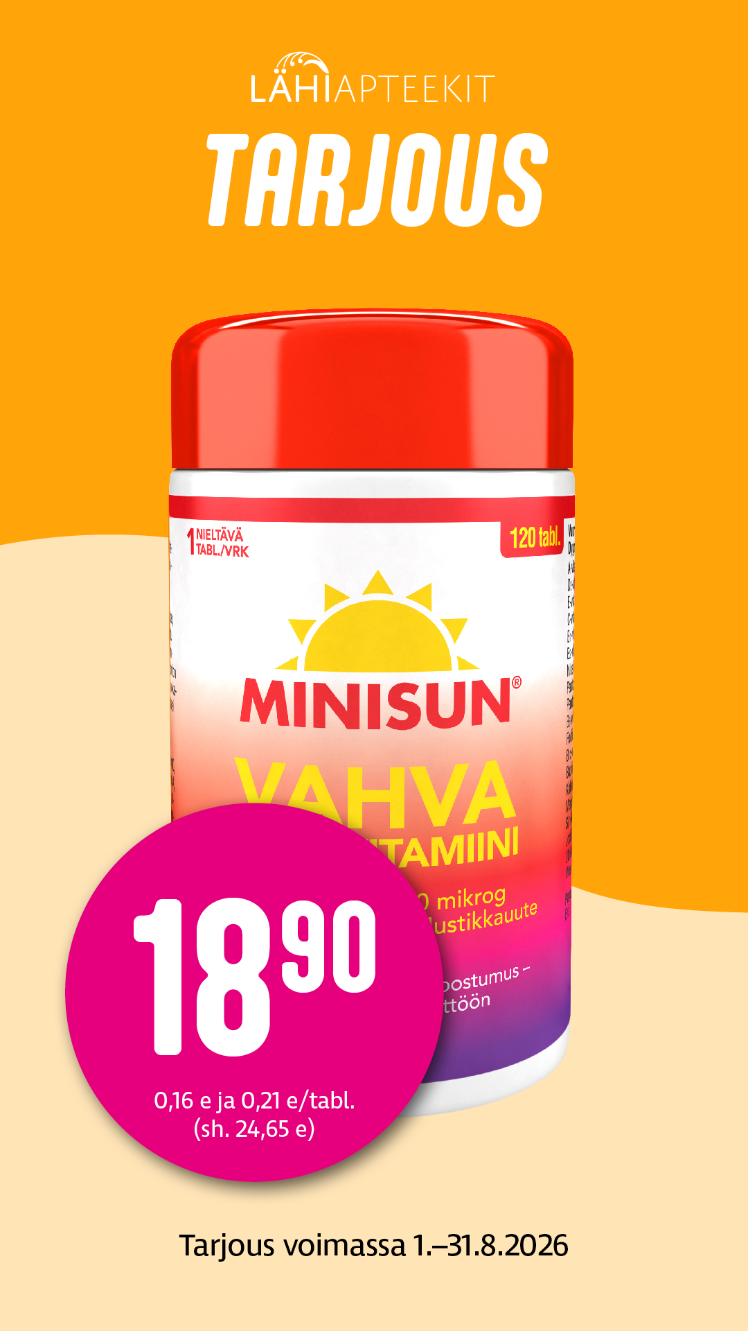 Elokuun tarjous Myyrmannin Apteekki
