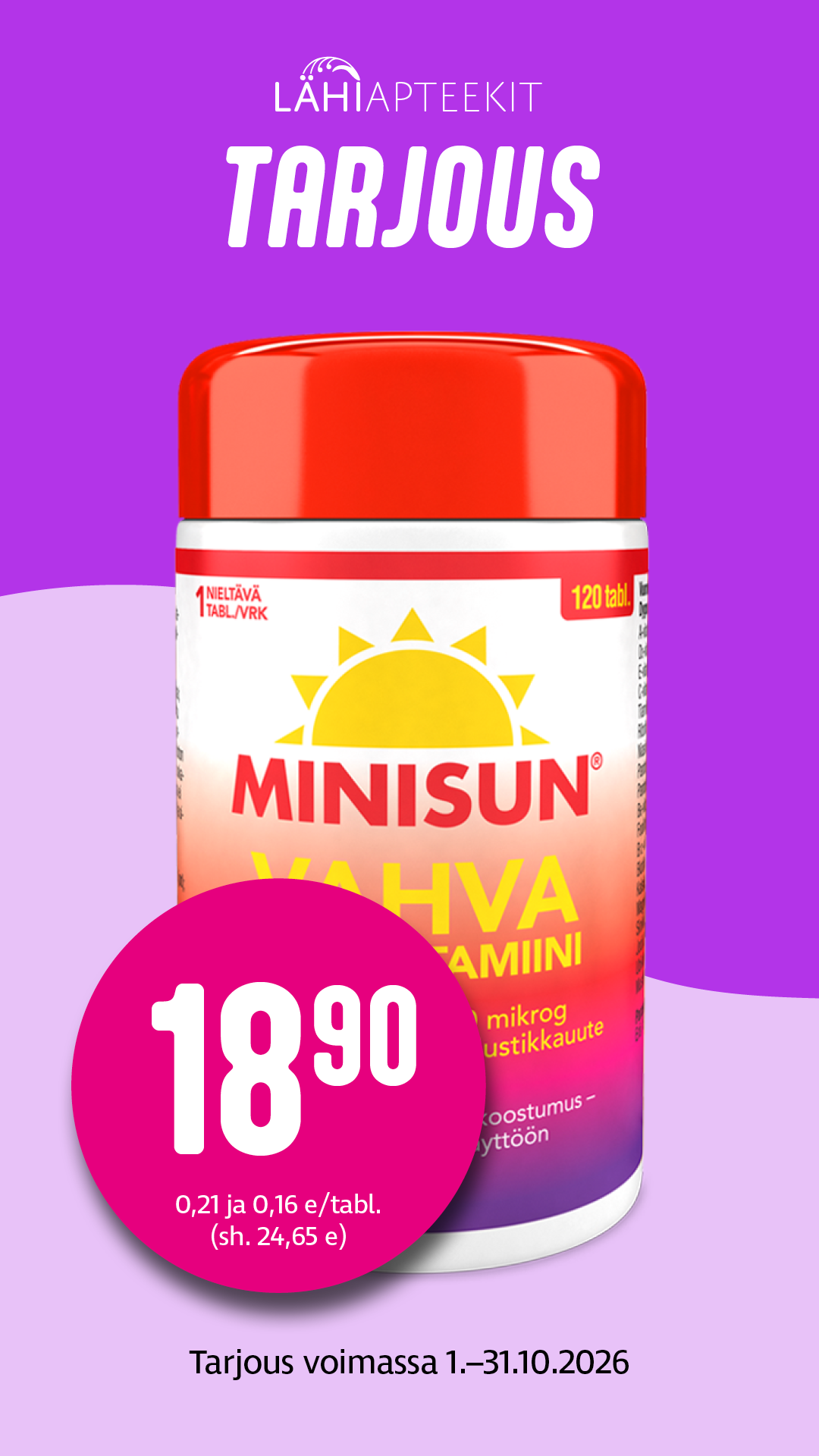 Lokakuun tarjous Myyrmannin Apteekki