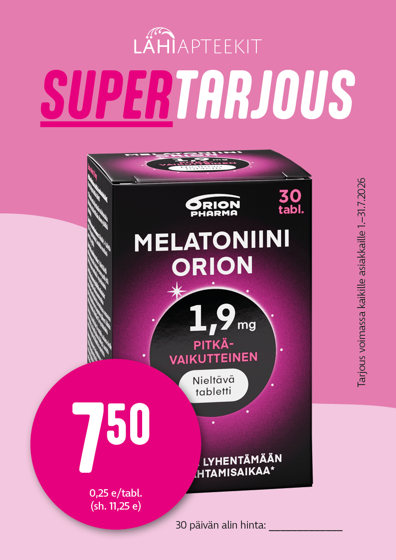 Heinäkuun tarjous Myyrmannin Apteekki