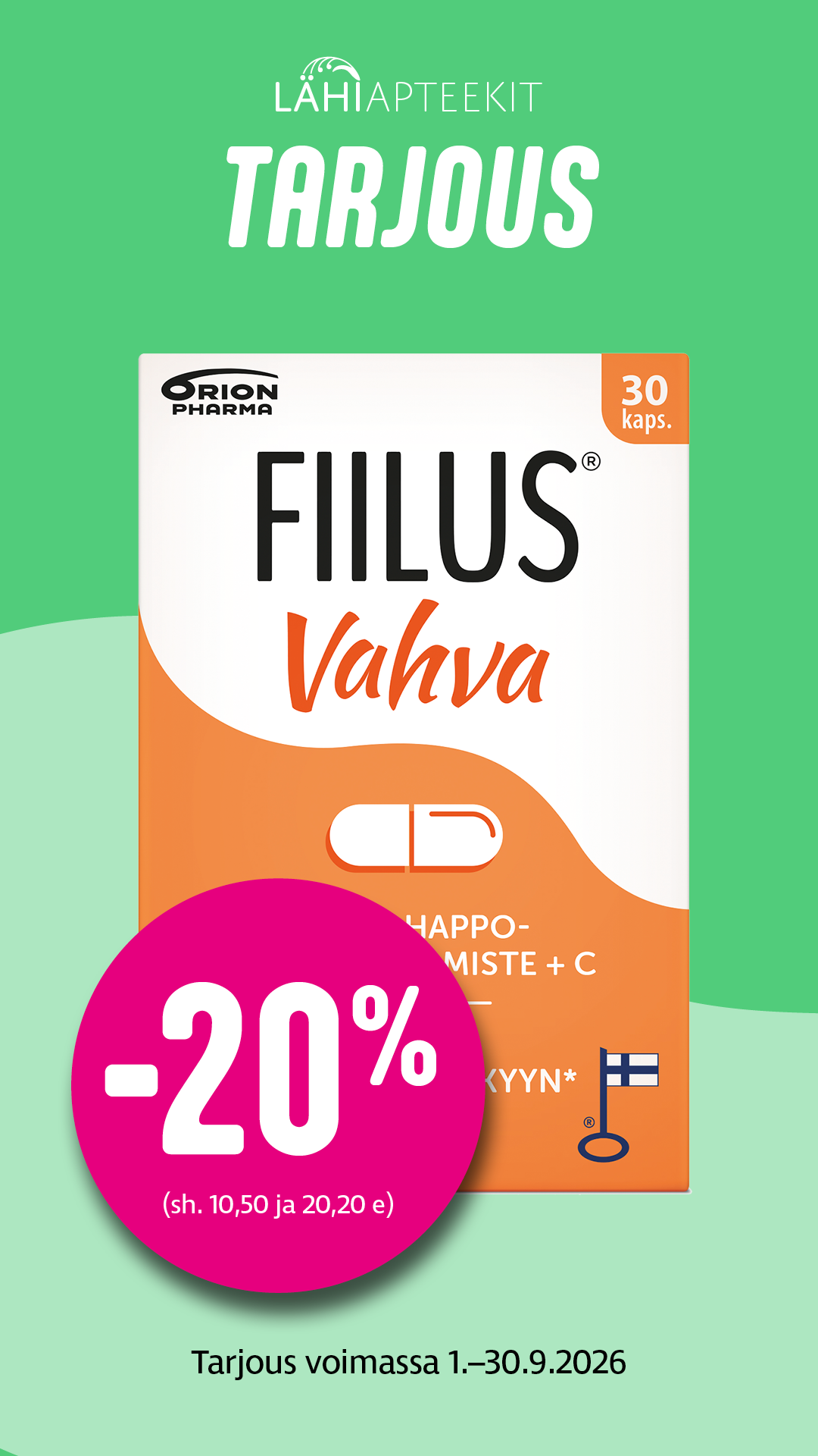 Syyskuun tarjous Myyrmannin Apteekki